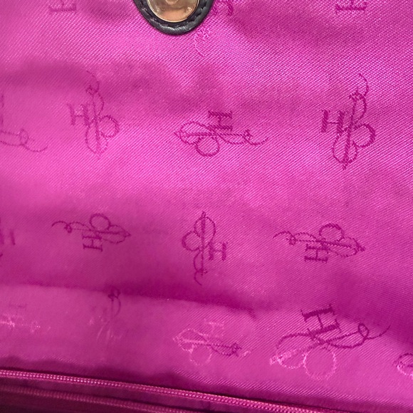 Cole Haan Black and White Leather Woven Geometric Clutch New WT - Picture 9 of 13